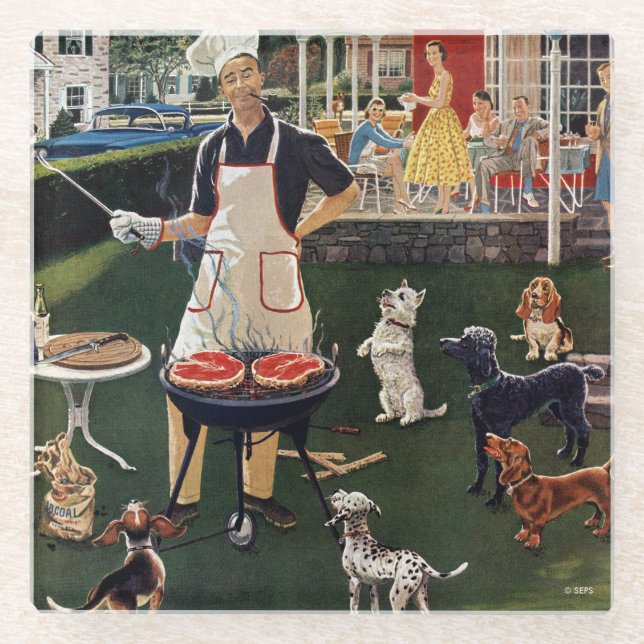 Dessous-de-verre En Verre Hot-dogs (Devant)