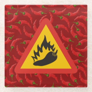 Dessous-de-verre En Verre Hot pepper danger
