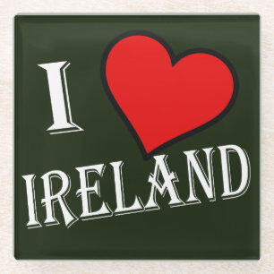 Dessous-de-verre En Verre I Heart Ireland wt coastercn
