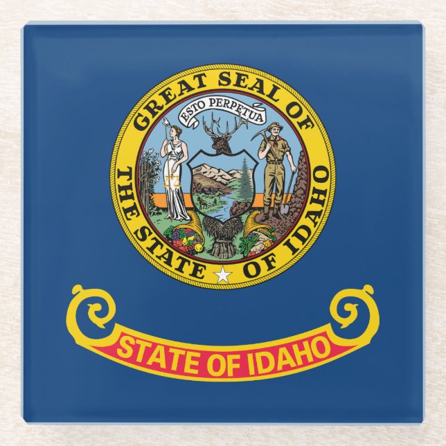 Dessous-de-verre En Verre Idaho State Flag (Devant)