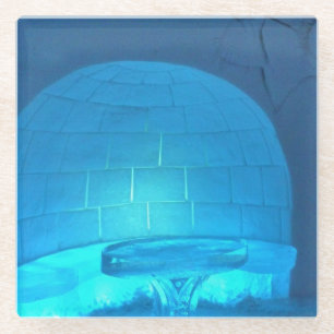 Dessous-de-verre En Verre Igloo room at Hotel de Glace, Québec, Canada