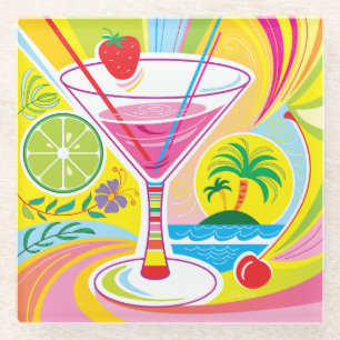 Dessous-de-verre En Verre Île de cocktail