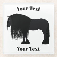 Illustration moderne du cheval friésien