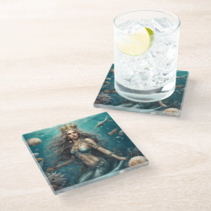 Dessous-de-verre En Verre Imaginaire de sirène