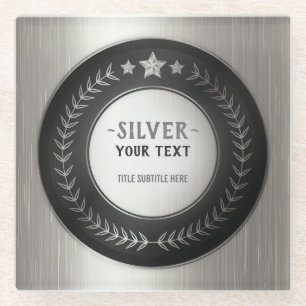 Dessous-de-verre En Verre IMPRIMER do-it-yourself MÉDAILLE Champion d'argent