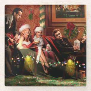 Dessous-de-verre En Verre Intermède de Noël