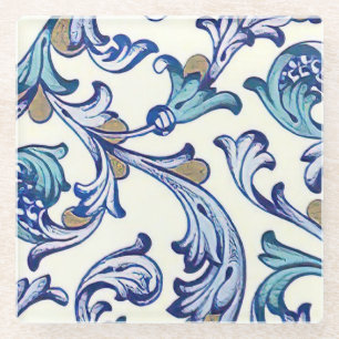 Dessous-de-verre En Verre Italien Florentine Plats Motif