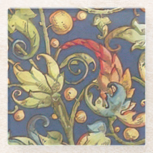 Dessous-de-verre En Verre Italien Florentine Plats Motif