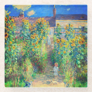 Dessous-de-verre En Verre Jardin aux fleurs de Monet