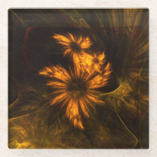 Dessous-de-verre En Verre Jardin mystique Art Abstrait