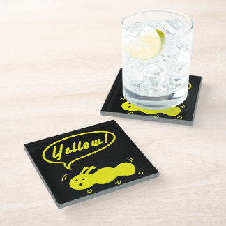 Dessous-de-verre En Verre Jaune!