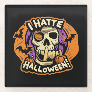 Dessous-de-verre En Verre je déteste halloween
