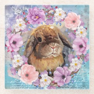Dessous-de-verre En Verre Joli Bunny aquarelle