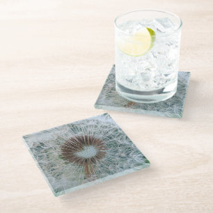 Dessous-de-verre En Verre Joli Dandelion blanc