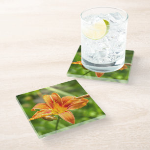 Dessous-de-verre En Verre Jolie grande fleur Lily photo