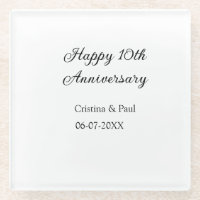 Joyeux 10e anniversaire simple nom de mariage mini