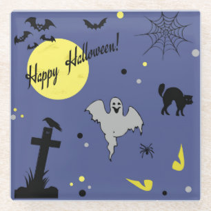 Dessous-de-verre En Verre Joyeux Halloween