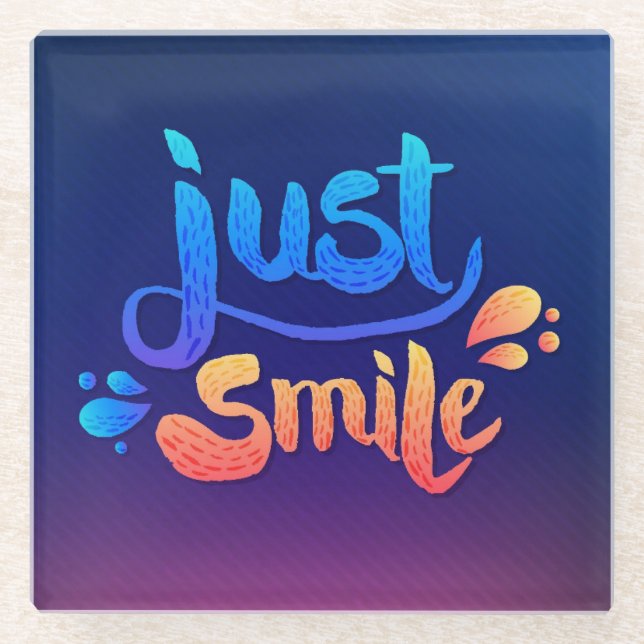 Dessous-de-verre En Verre Juste sourire (Devant)