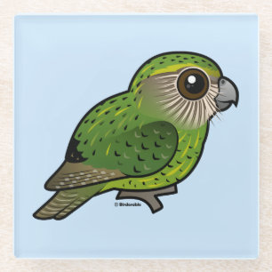 Dessous-de-verre En Verre Kakapo de Birdorable