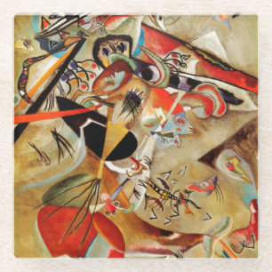 Dessous-de-verre En Verre Kandinsky Composition Peinture Abstraite