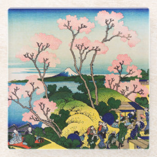 Dessous-de-verre En Verre Katsushika Hokusai - Gotenyama, Tokaido, Shinagawa