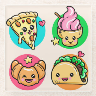 Dessous-de-verre En Verre Kawaii