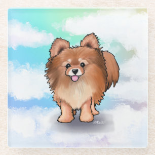 Dessous-de-verre En Verre KiniArt Pomeranian