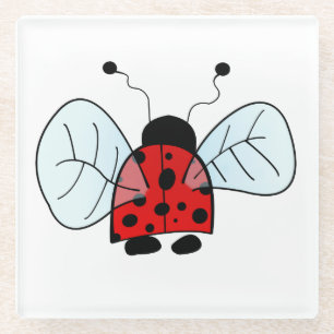 Dessous-de-verre En Verre Ladybird
