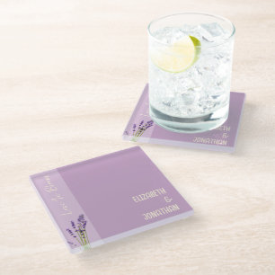 Dessous-de-verre En Verre Lavender Love Mariage