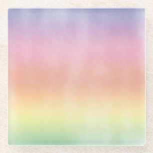 Dessous-de-verre En Verre Laver arc-en-ciel dégradé