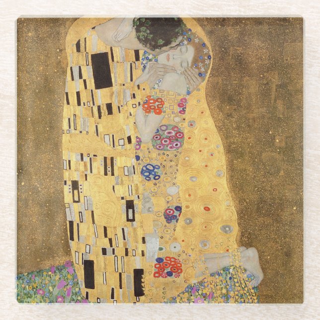 Dessous-de-verre En Verre Le baiser, 1907-08 (Devant)