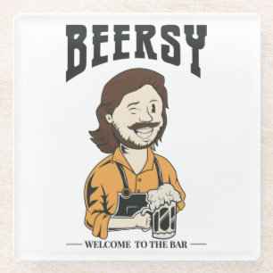 Dessous-de-verre En Verre Le barman