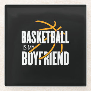 Dessous-de-verre En Verre Le Basket-Ball Est Mon Petit Ami