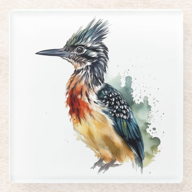 Dessous-de-verre En Verre Le coureur peint, coureur d'aquarelle (Devant)
