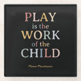 Dessous-de-verre En Verre Le jeu est l'oeuvre de l'enfant Maria Montessori