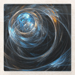 Dessous-de-verre En Verre Le monde de l'art Abstrait