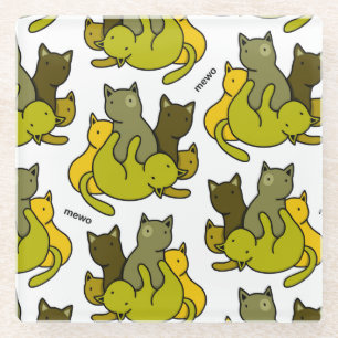 Dessous-de-verre En Verre Les chatons d'olive