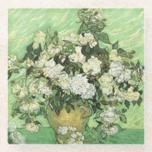 Dessous-de-verre En Verre Les fleurs de Van Gogh dans Vase