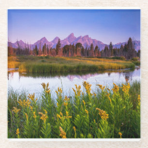 Dessous-de-verre En Verre Lever de soleil de Teton