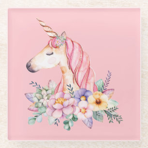 Dessous-de-verre En Verre Licorne