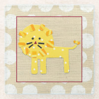 Lion jaune avec Pois blancs