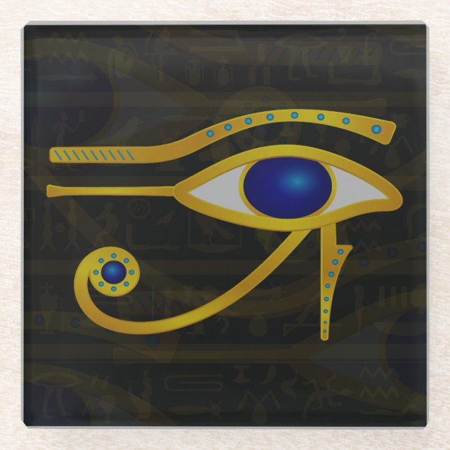 Dessous-de-verre En Verre L'oeil du Horus (Devant)