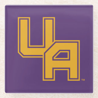Dessous-de-verre En Verre Logo de l'Université d'Albany Initials