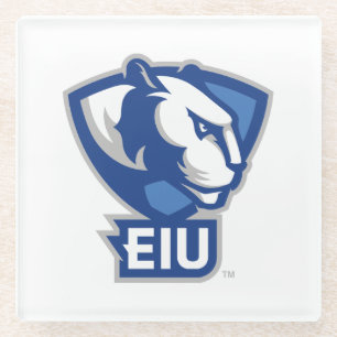 Dessous-de-verre En Verre Logo Eastern Illinois University Panthers