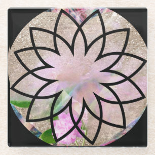 Dessous-de-verre En Verre Lotus Blossom Floral Springtime