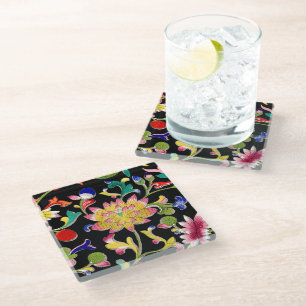 Dessous-de-verre En Verre Lotus Fleurs et Vins