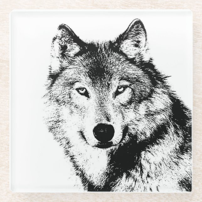 Dessous-de-verre En Verre Loup (Devant)