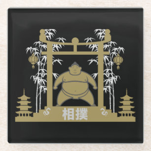 Dessous-de-verre En Verre lutteur de sumo