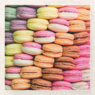 Dessous-de-verre En Verre Macarons Colorés Originaux