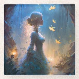 Dessous-de-verre En Verre Magical Lady In Water Imaginaire Art